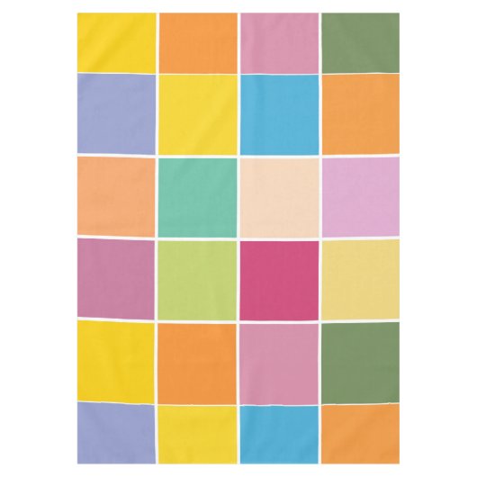 春よくはしゃぐの市松模様に テーブルクロス (正面)