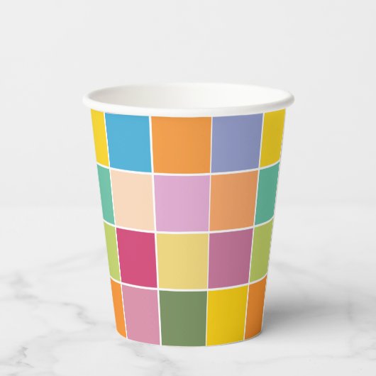 春よくはしゃぐの市松模様に 紙コップ (裏面)