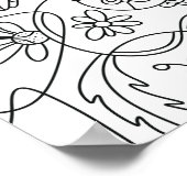 春をこんにちは: お花をカラフルに描こう ポスター (角)