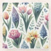 春をイースターに ガラスコースター (正面)