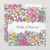 春をカスタムな招待状の招待結婚することは咲きます 招待状 (正面/裏面)