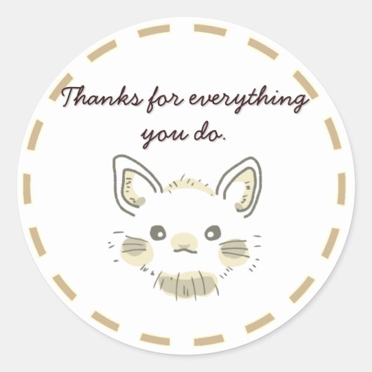 春を感じるネザーランドドワーフうさぎ ラウンドシール (正面)