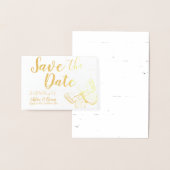 春を投げる日付カードを保存 箔カード (ディスプレー)