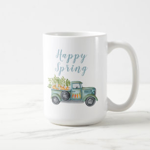 春を祝うヴィンテージトラック コーヒーマグ コーヒーマグカップ