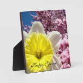 春を祝おう!水仙の花 プレート フォトプラーク (正面)