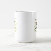春を迎えるパステル調の水彩花々 コーヒーマグカップ (中央)