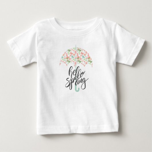 春を迎える傘 ベビーTシャツ (正面)