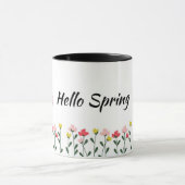 春を迎える花柄マグカップ マグカップ (中央)