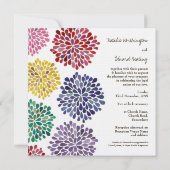 春を顧客用招待状結婚することは活気付きます 招待状 (裏面)