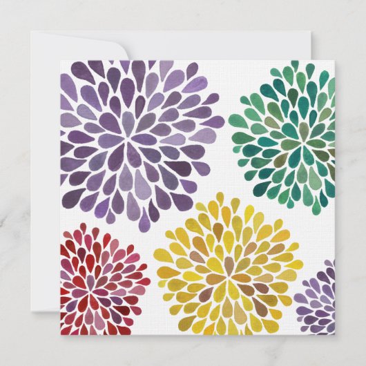 春を顧客用招待状結婚することは活気付きます 招待状 (正面)