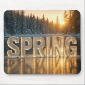 春アイス文字オンア凍っていレイク マウスパッド (正面)