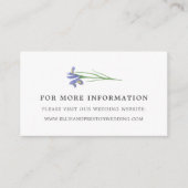 春アイリス |フローラ結婚のWebサイトカード エンクロージャーカード (正面)