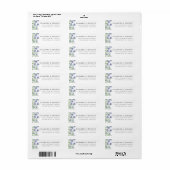 春アイリス |水彩フローラ差出人住所 ラベル (フルシート)