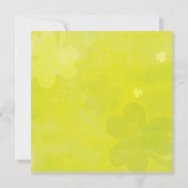 春アイリッシュシャムロックスグリーン結婚ズ 招待状 (裏面)