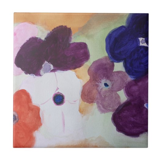 春アネモンセラミックスタイル タイル (正面)