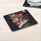 春アルカンボルド スクエアペーパーコースター (アングル)