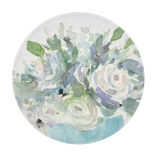 春アレンジメント – 水彩花束 カッティングボード (正面)