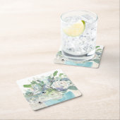 春アレンジメント – 水彩花束 スクエアペーパーコースター (インサイチュ)