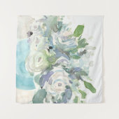 春アレンジメント – 水彩花束 タペストリー (正面(横))