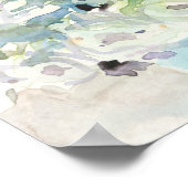 春アレンジメント – 水彩花束 ポスター (角)