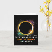 春アーカンソー太陽のトタル日食2024年4月8日 カード (黄色い花)