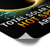 春アーカンソー太陽のトタル日食2024年4月8日 ポスター (角)