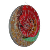 春イエローとレッドチューリップ ダーツボード (正面左)