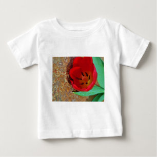 春イエローとレッドチューリップ ベビーTシャツ