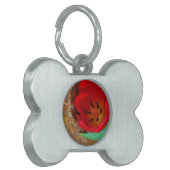 春イエローとレッドチューリップ ペットネームタグ (正面左)