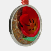 春イエローとレッドチューリップ メタルオーナメント (右)