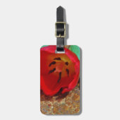 春イエローとレッドチューリップ ラゲッジタグ (正面縦)