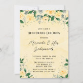 春イエローウォーター色牡丹ブリデスメイドランチ 招待状 (正面)