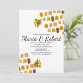 春イエローウォーター花模様パインタリーコーナー 招待状 (スタンド正面)