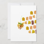 春イエローウォーター花模様パインタリーコーナー 招待状 (裏面)