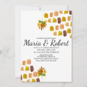 春イエローウォーター花模様パインタリーコーナー 招待状 (正面)