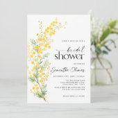 春イエローゴールデンミモザフローラブライダルシャワー 招待状 (スタンド正面)
