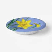 春イエローダッフォジルアートブルースカイイースター ペーパーボウル (傾斜あり)