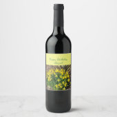 春イエローダフォジル誕生日 ワインラベル (正面)
