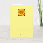 春イエローチューリップ誕生日カード サンキューカード (裏面)