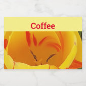 春イエローチューリップ食品ラベル フードラベル (シングルラベル)