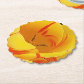 春イエローチューリップ ペーパーコースター (アングル)