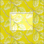 春イエローヤナギのナマズ水彩織物 ファブリック (タイル)