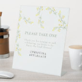 春イエローワイルドフラワーブライダルシャワーの恩恵 台座サイン (インサイチュ)