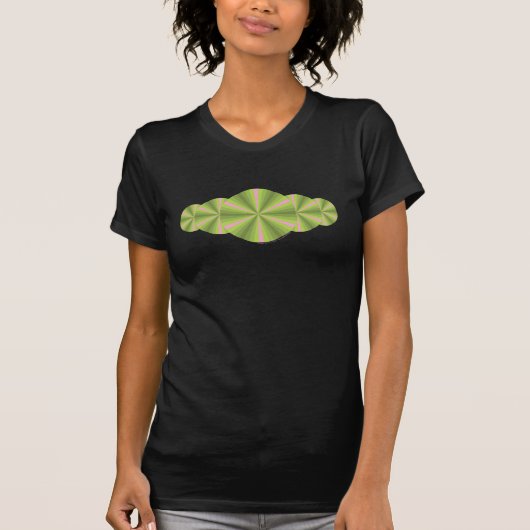 春イリュージョン女性用ダークシャツ Tシャツ (正面)
