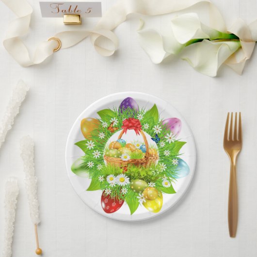 春インイースターシーズン紙プレート ペーパープレート (ウェディング)