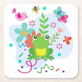 春インガーデン スクエアペーパーコースター