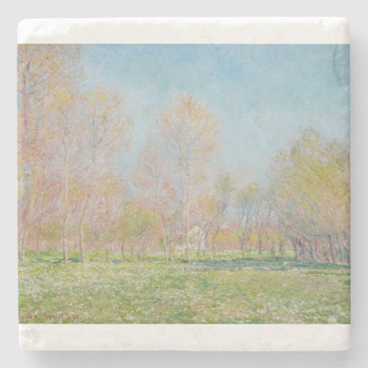 春インジヴェルニーバイクロードモネ ストーンコースター (正面)