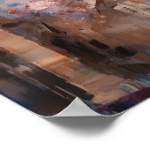 春インパリスザエッフェルタワーオイルペインティング ポスター (角)