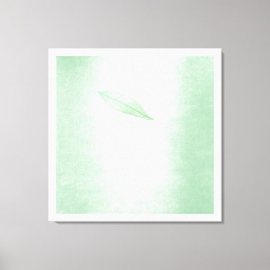 春インプレッションミントグリーンリーフ キャンバスプリント (正面)