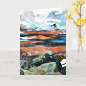 春イン素晴らしラプ絵画ラン カード (黄色い花)